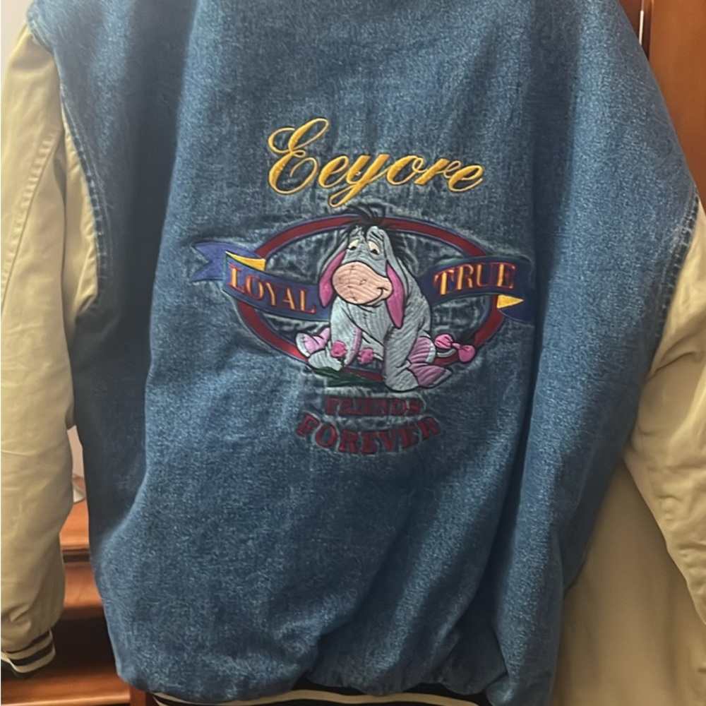 Disney Blue and Cream Eeyore Bomber Jacket